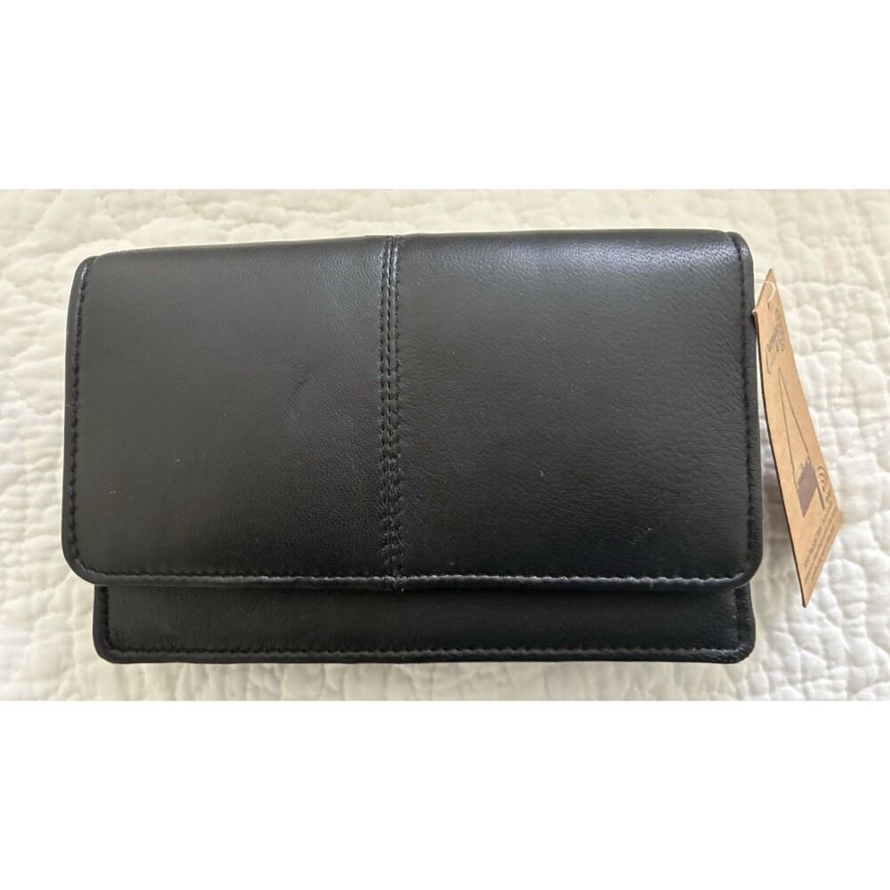 Carnation Crown Leather Crossbody Wallet RFID Wristlet purse cellphone NEW w/tag